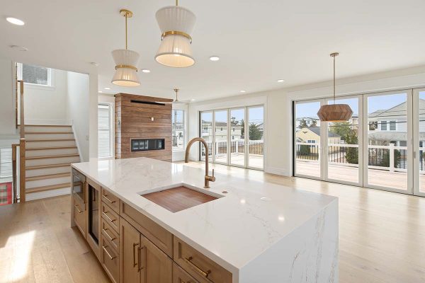 Kitchen in custom home built in Avalon, NJ